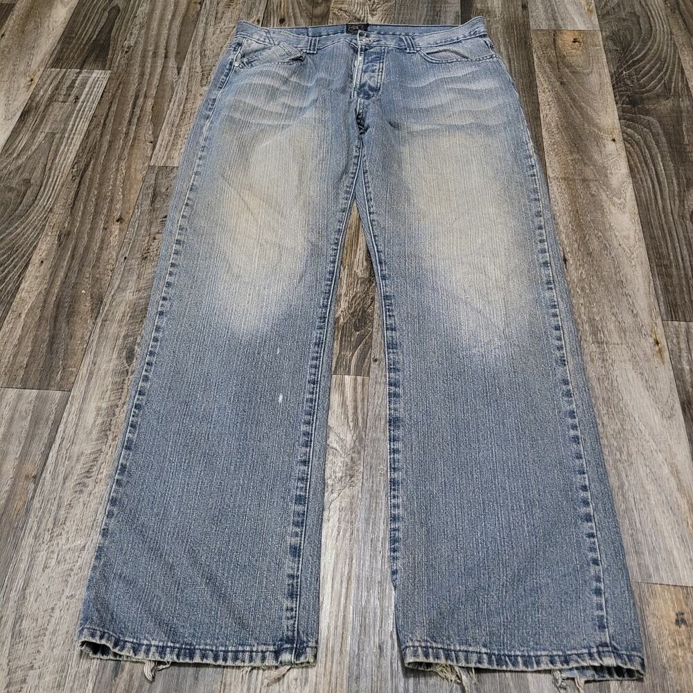 Vintage Rock Republic Y2K Jeans Distressed Bootcut Blue Men’s Size 38x32